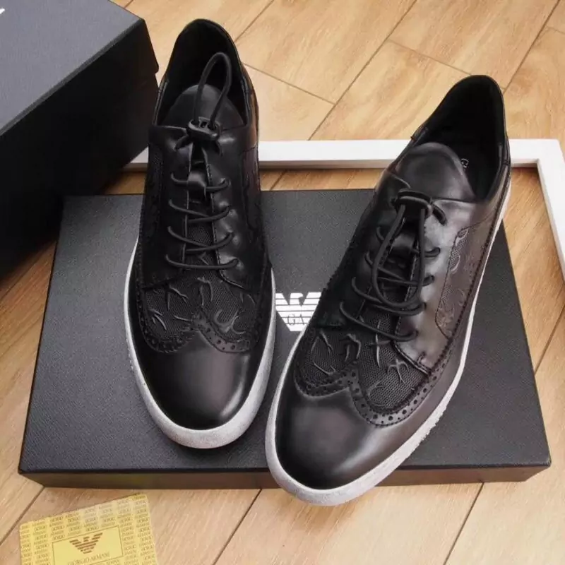 armani exchange chaussures online uk  full leather carving retro sole